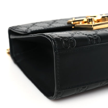 Gucci Guccissima Small Padlock Shoulder Bag Black 9 of 10