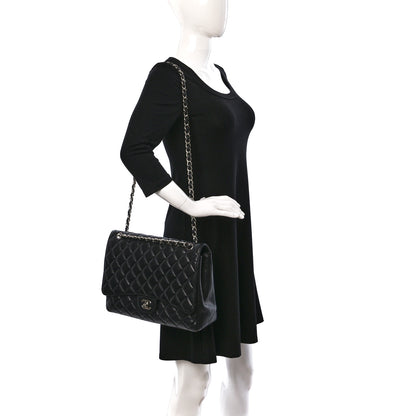 Chanel Caviar Quilted Maxi Single Flap Black 2 of 9