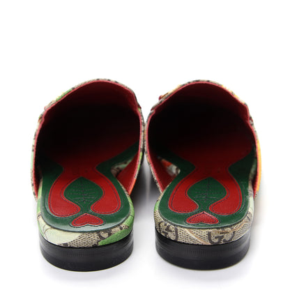 Gucci GG Supreme Monogram Tian Womens Princetown Slippers 36 Beige Ebony Multicolor 7 of 11