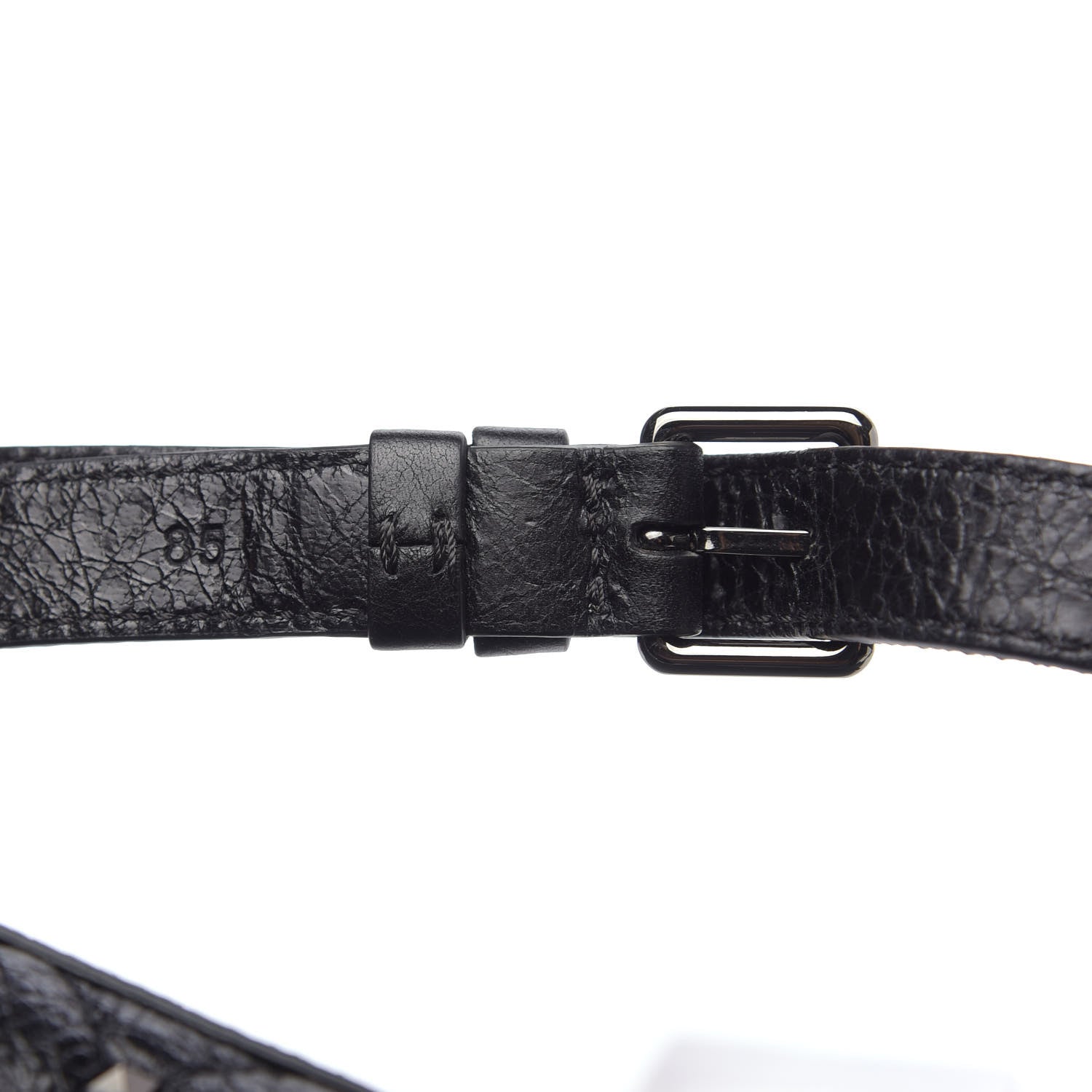 Valentino Garavani Craquele Nappa Rockstud Spike Belt Bag 85 Black 10 of 10