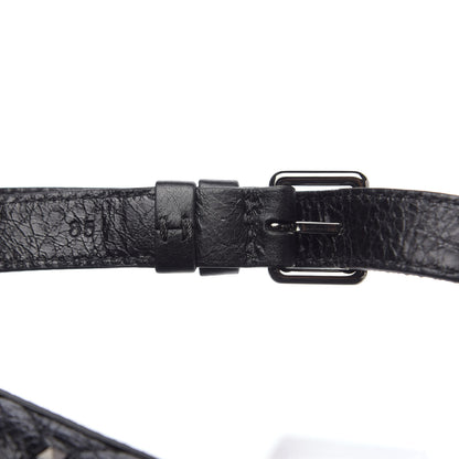Valentino Garavani Craquele Nappa Rockstud Spike Belt Bag 85 Black 10 of 10