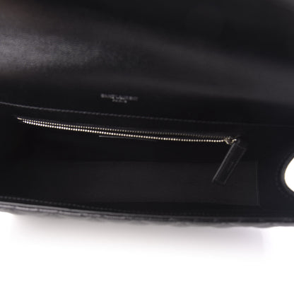 Saint Laurent Grain De Poudre Textured Mixed Matelasse Large Triquilt Monogram Satchel Black 5 of 10