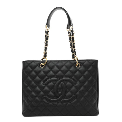 Chanel Caviar Quilted Grand Shopping Tote GST Black 1 of 8