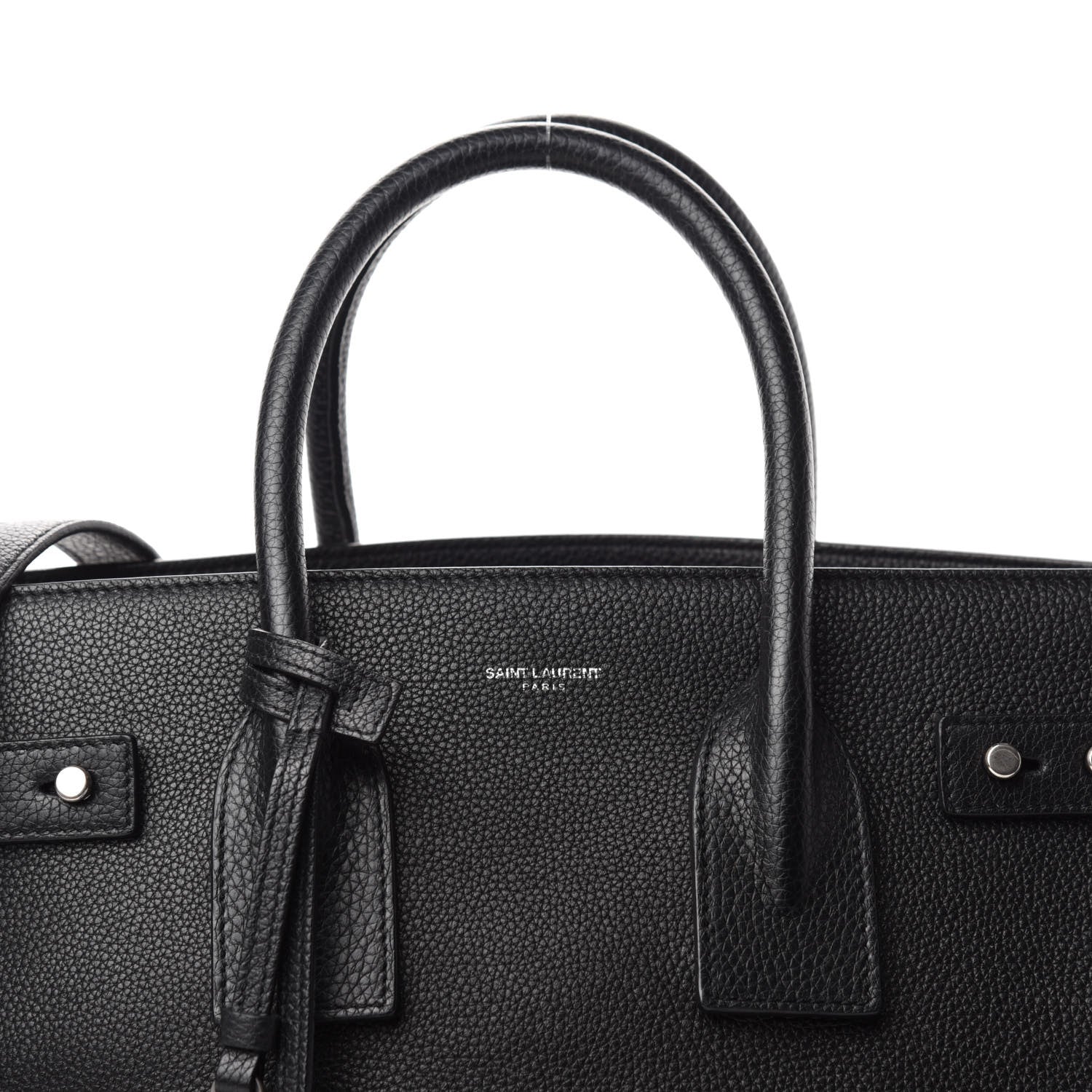 Saint Laurent Grained Calfskin Small Supple Sac De Jour Black 9 of 9