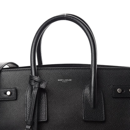 Saint Laurent Grained Calfskin Small Supple Sac De Jour Black 9 of 9