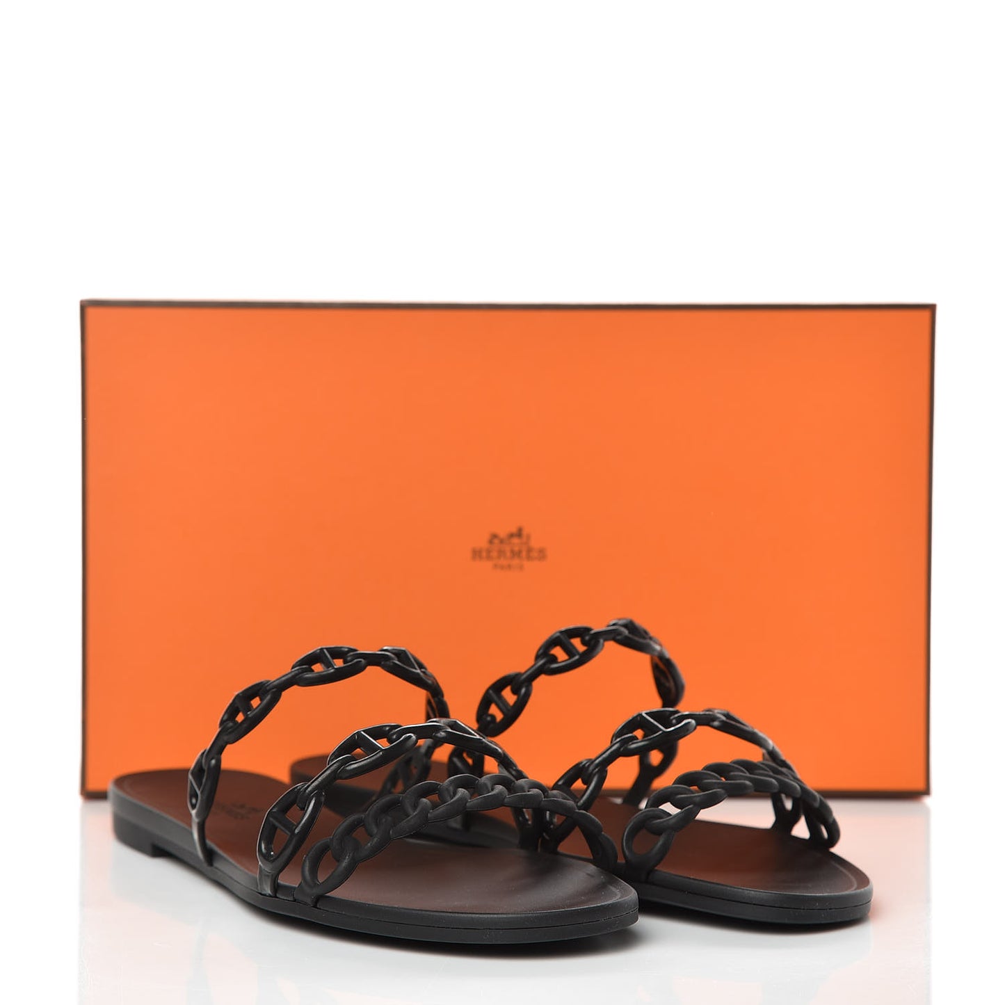 Rubber Chaine d'Ancre Rivage Sandals 37 Black