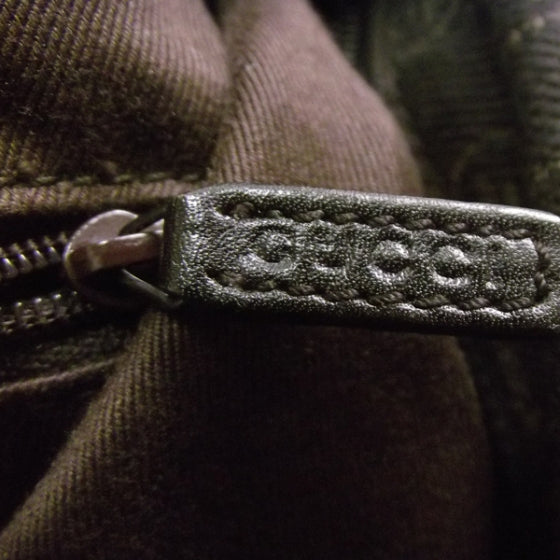 Canvas Monogram Shoulder Bag Brown