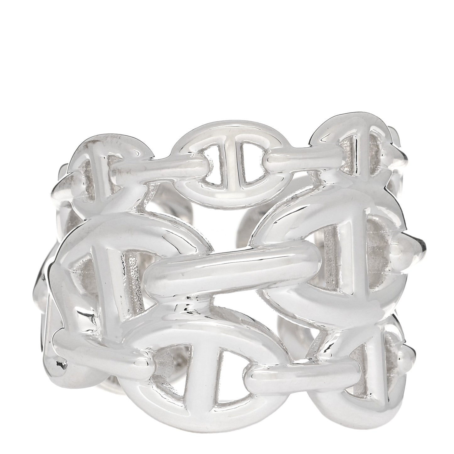 Sterling Silver GM Chaine d'Ancre Enchainee Band Ring 54 7