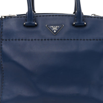 Prada City Calf Small Hand Stitched Galleria Double Zip Tote Bleuette 8 of 15