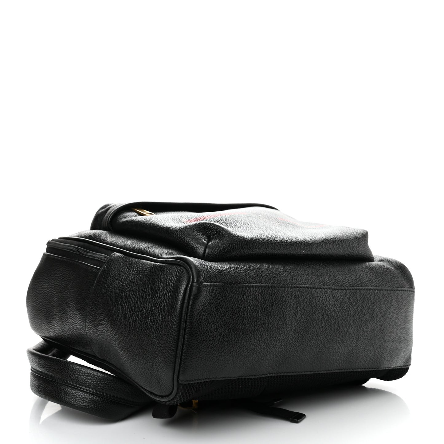 Calfskin Logo Day Backpack Black