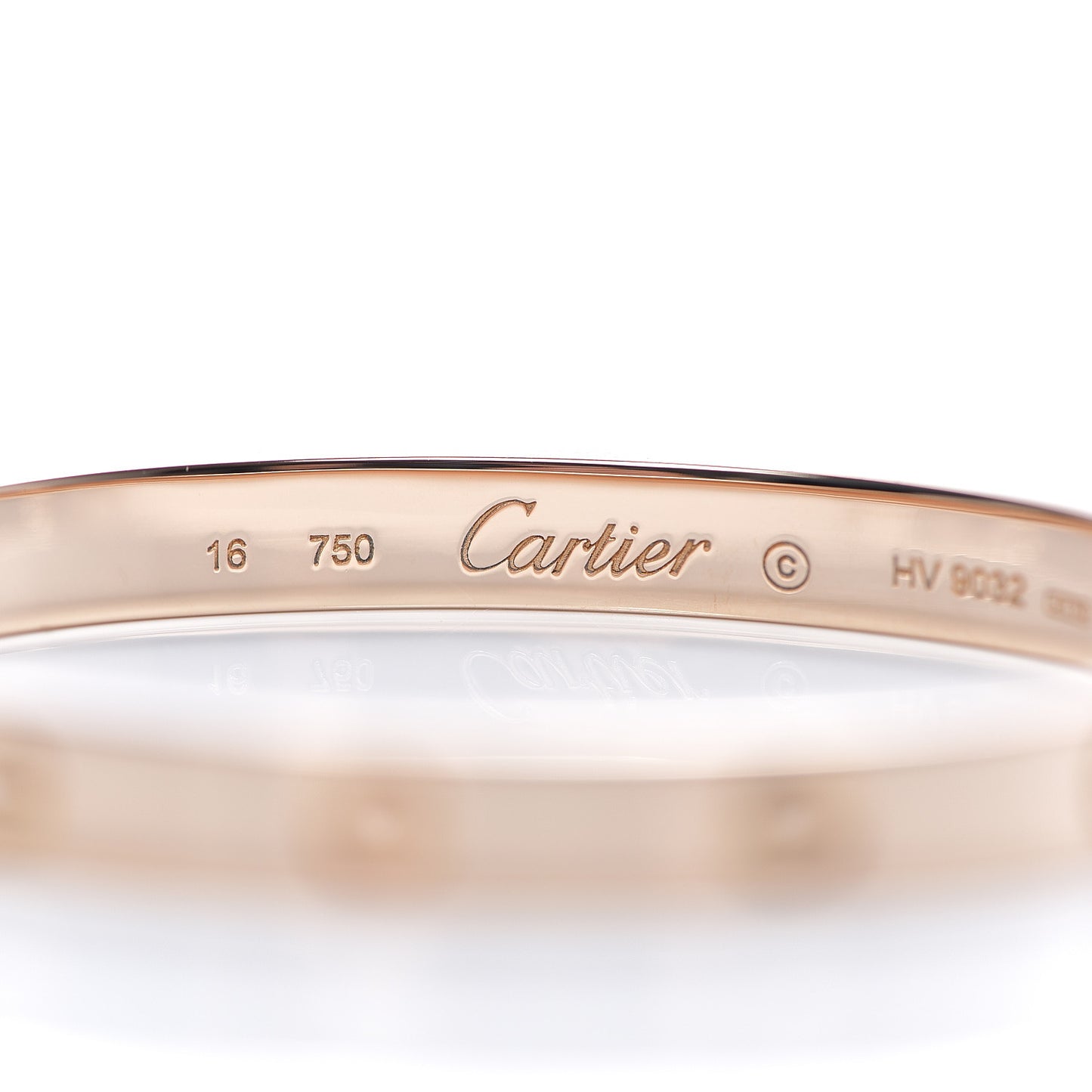 18K Pink Gold LOVE Bracelet 16