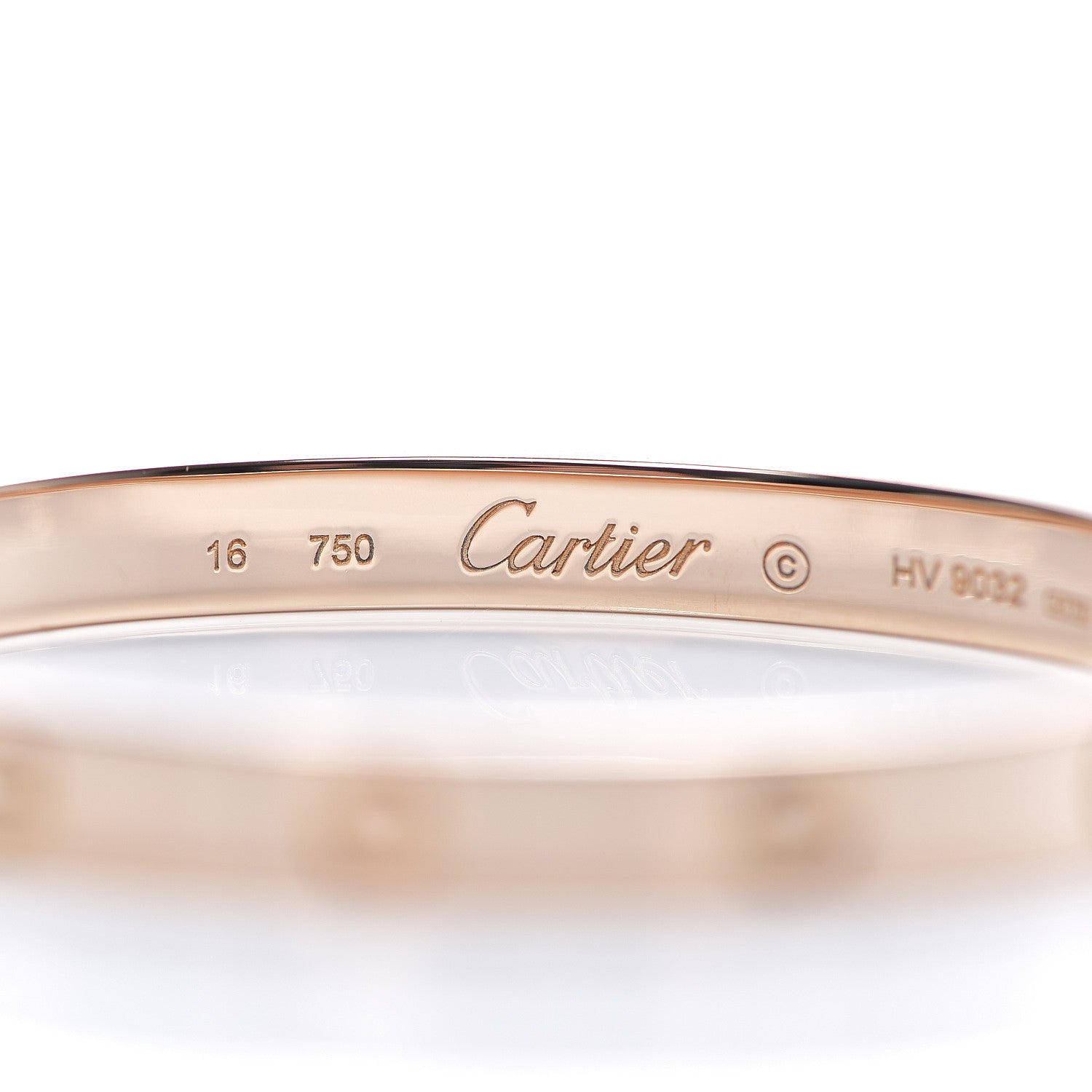 Cartier 18K Pink Gold LOVE Bracelet 16 4 of 7