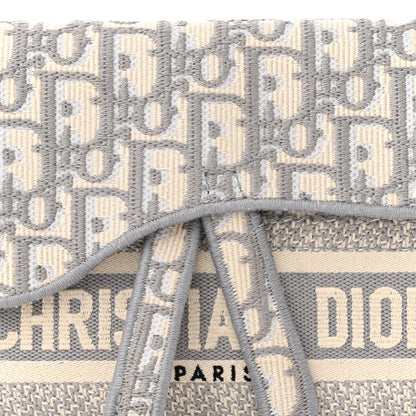 Christian Dior Oblique Slim Saddle Pouch Grey 8 of 11
