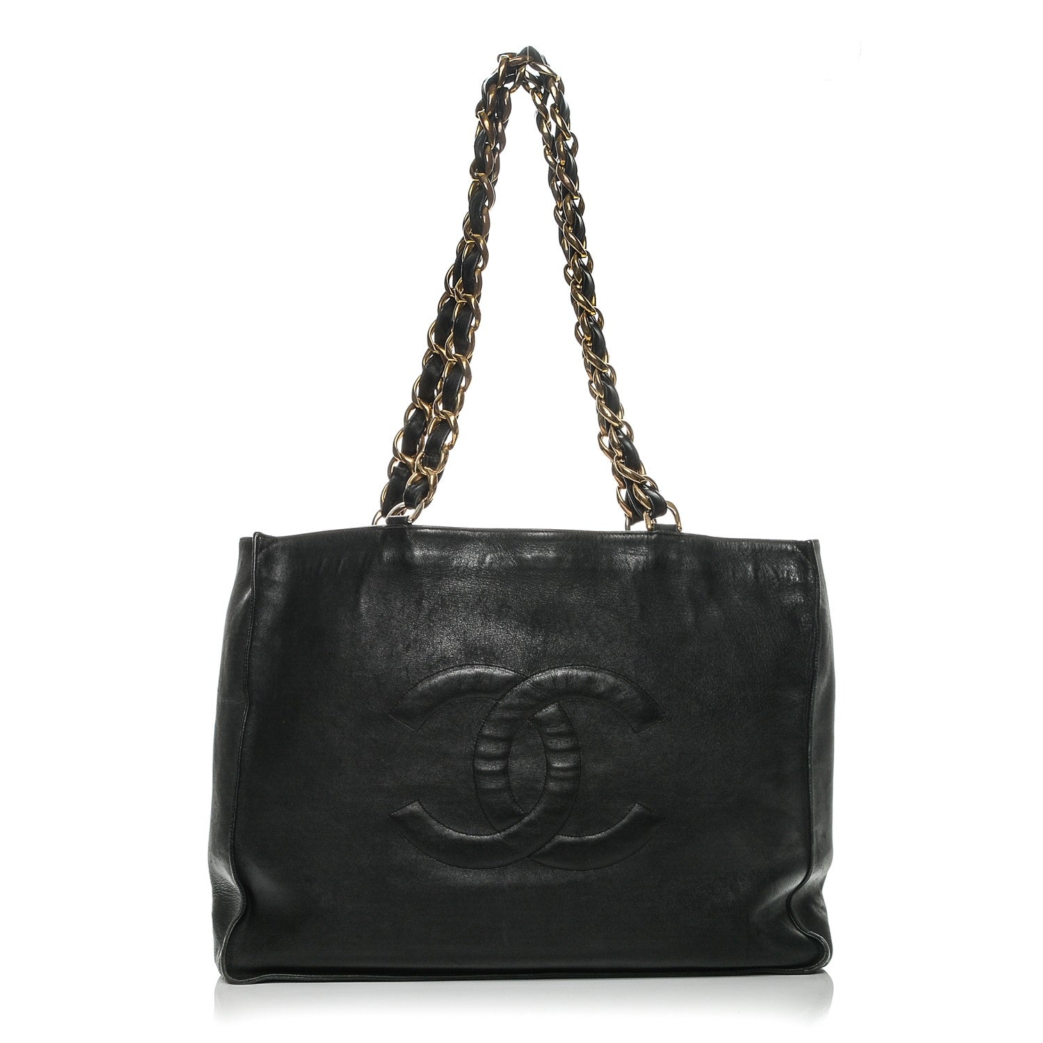 Chanel Lambskin CC Tote Black 1 of 14