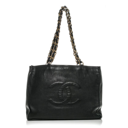 Chanel Lambskin CC Tote Black 1 of 14