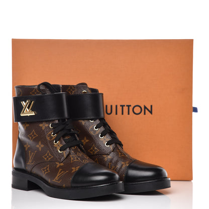 Louis Vuitton Calfskin Monogram Wonderland Flat Ranger Boots 38 8 of 8