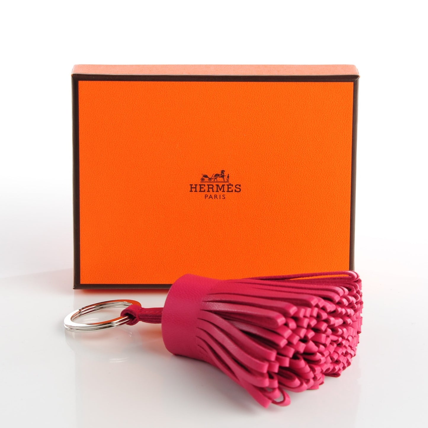 Lambskin Carmen Tassel Key Holder Rose Shocking