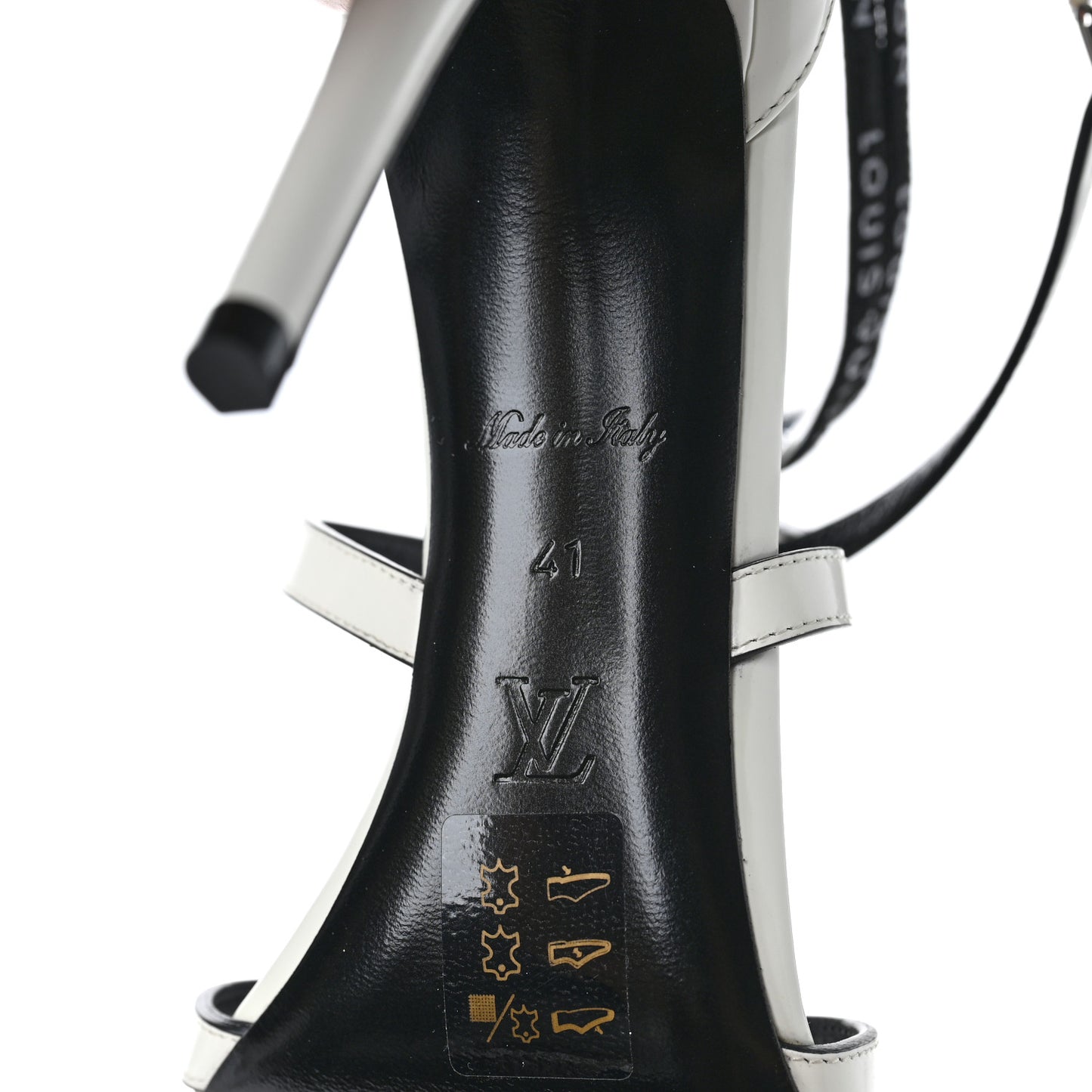 Patent Call Back Sandals 41 White