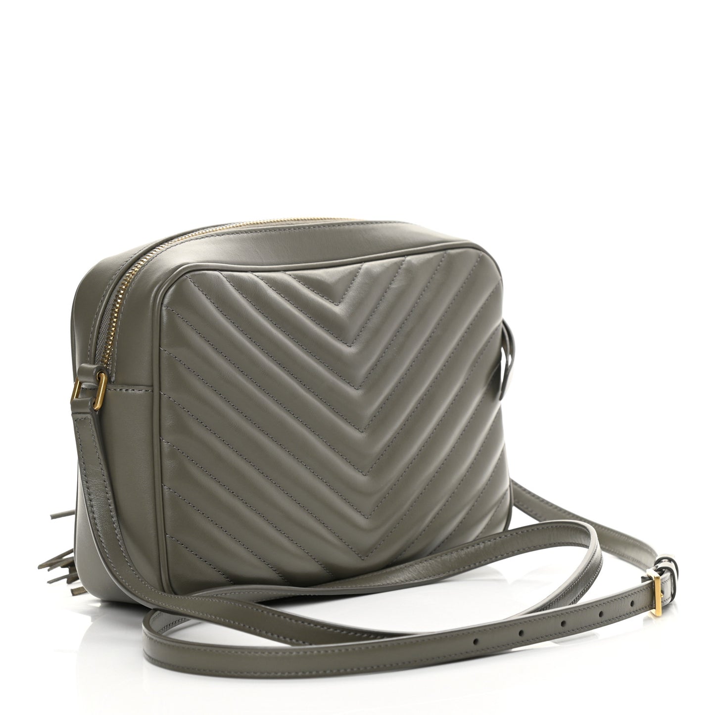 Calfskin Matelasse Monogram Lou Camera Bag Military Olive