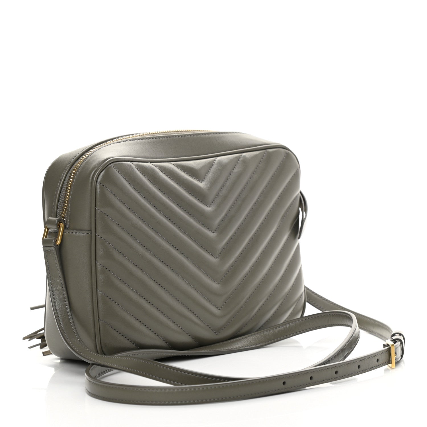 Saint Laurent Calfskin Matelasse Monogram Lou Camera Bag Military Olive 3 of 13