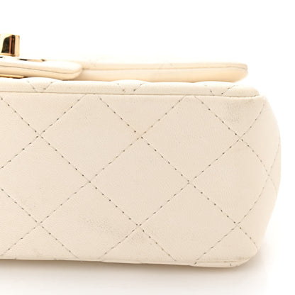 Chanel Lambskin Quilted Mini Rectangular Flap White 11 of 12