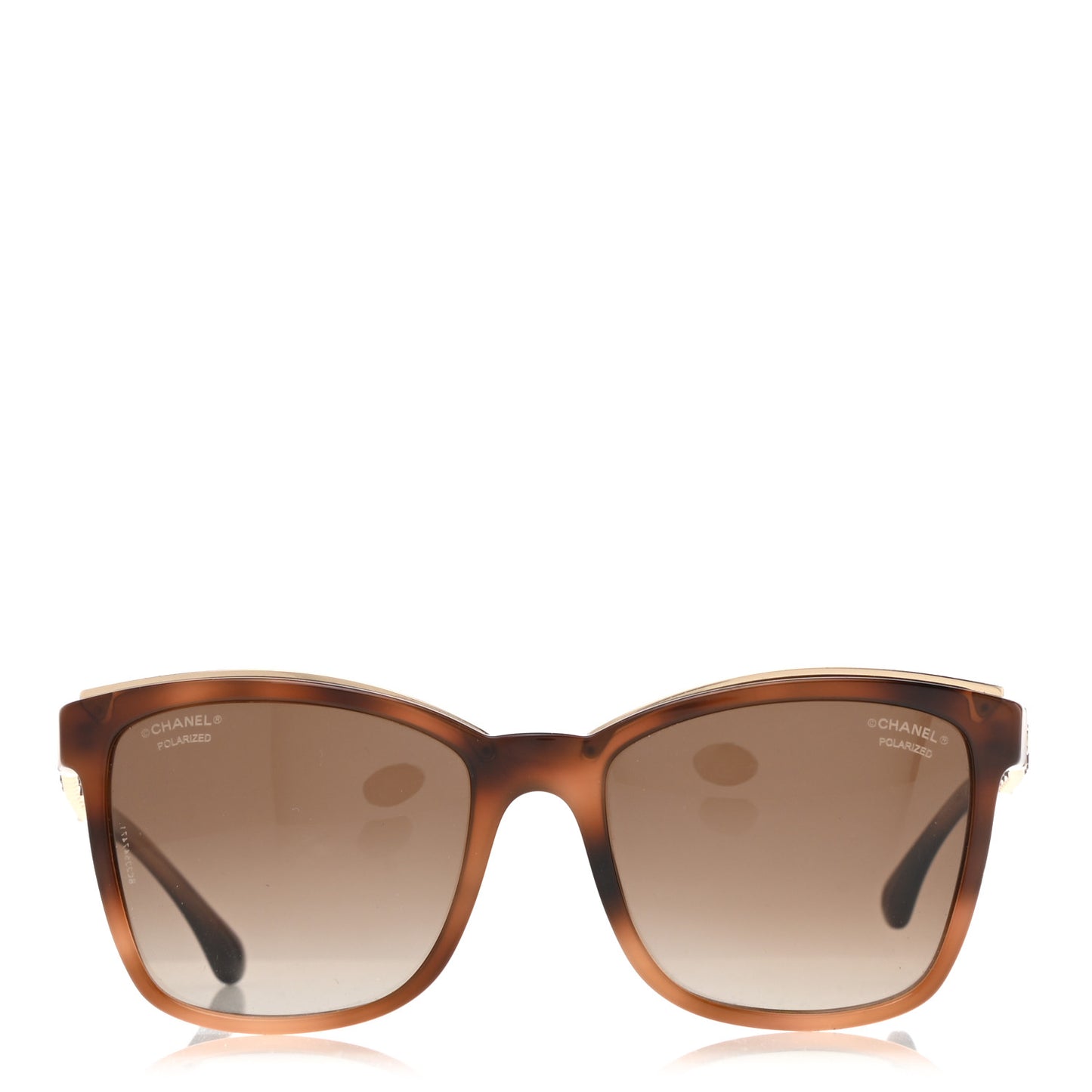 Polarized Square Chain Sunglasses 5360-Q Tortoise