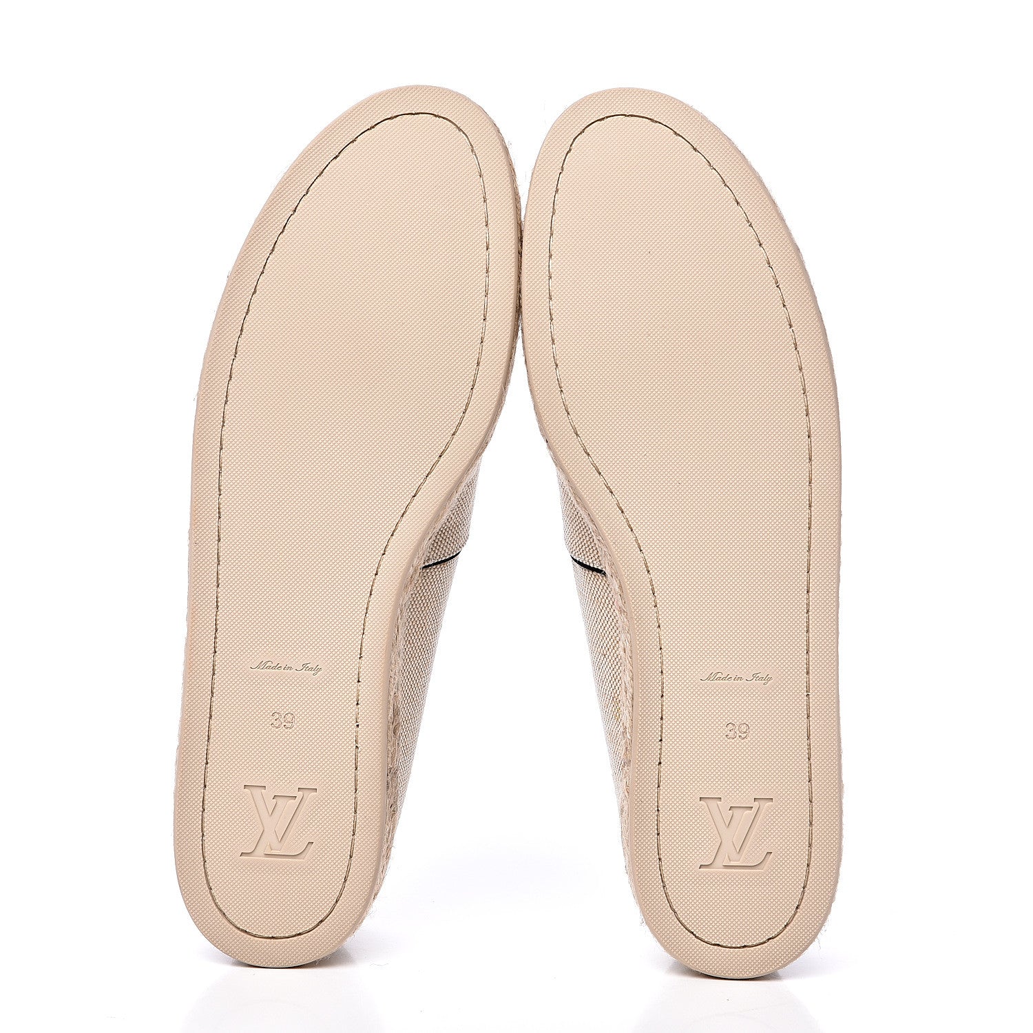 Louis Vuitton Canvas Postcard Espadrille Flats 39 Ecru 5 of 9