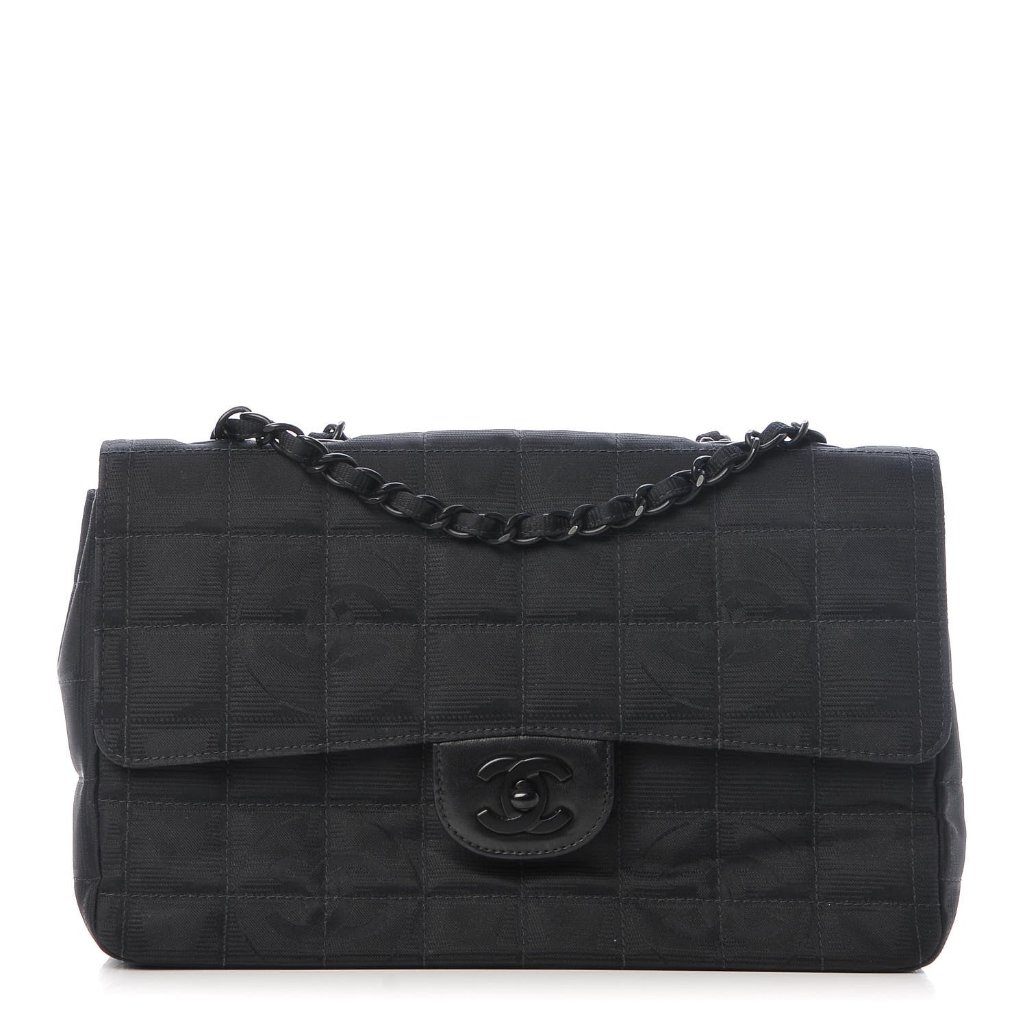 Chanel Nylon Medium Travel Flap Black 1 of 8