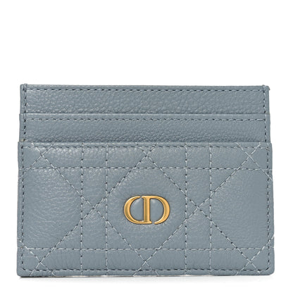 Christian Dior Supple Calfskin Cannage Caro Five-Slot Card Holder Cloud Blue 1 of 7