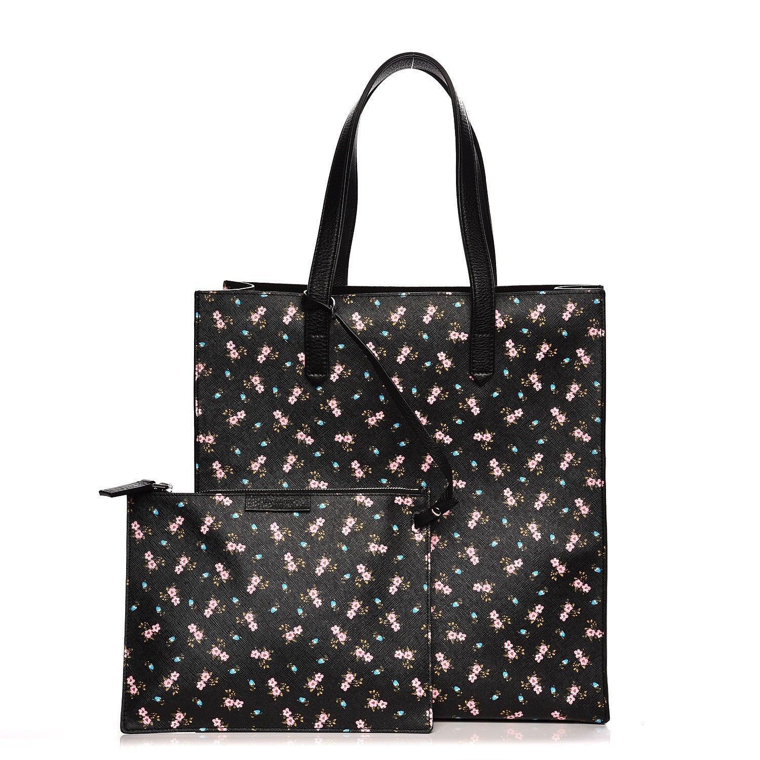 Givenchy Coated Canvas Hibiscus Print Medium Stargate Shopper Tote Black Multicolor 1 of 8