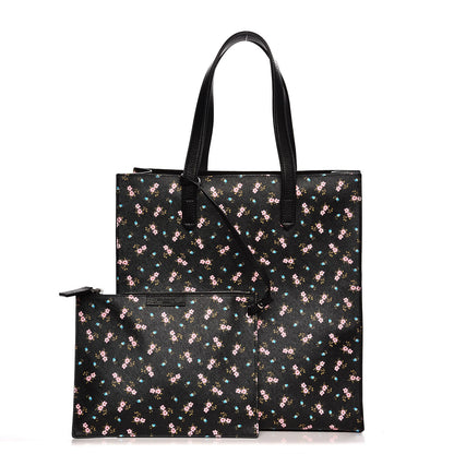 Givenchy Coated Canvas Hibiscus Print Medium Stargate Shopper Tote Black Multicolor 1 of 8