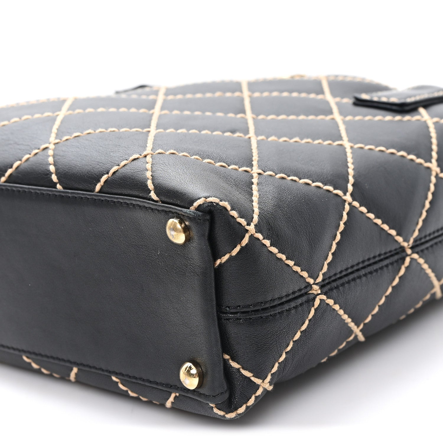 Chanel Calfskin Wild Stitch Tote Black 9 of 9