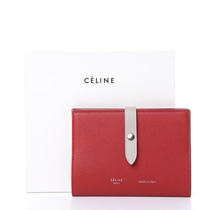 Celine Grained Calfskin Strap Passport Cover Pop Red 8 of 8