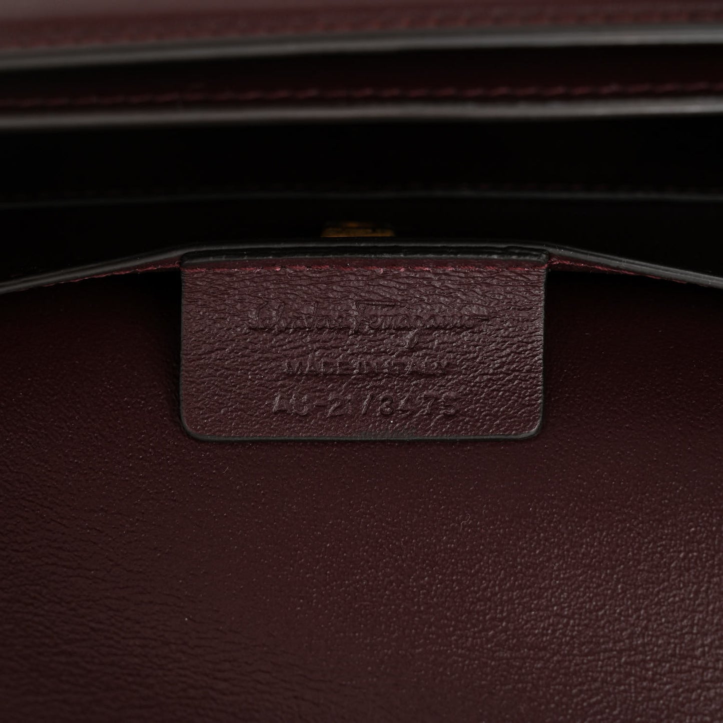 Calfskin Canvas Small Trapezio Crossbody Burgundy