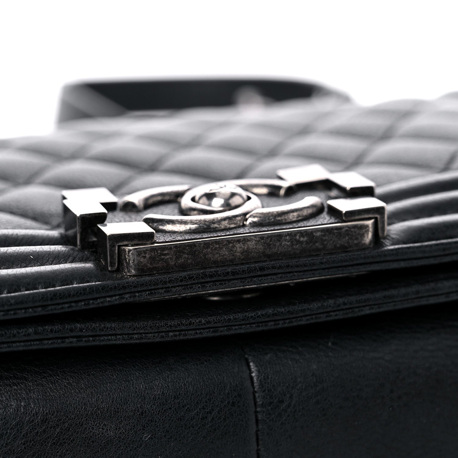 Chanel Calfskin Quilted Medium Boy Flap Black 13 of 14