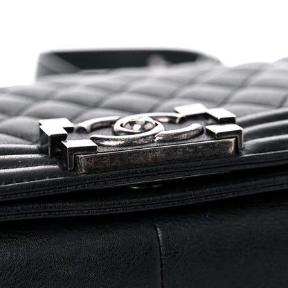 Chanel Calfskin Quilted Medium Boy Flap Black 13 of 14
