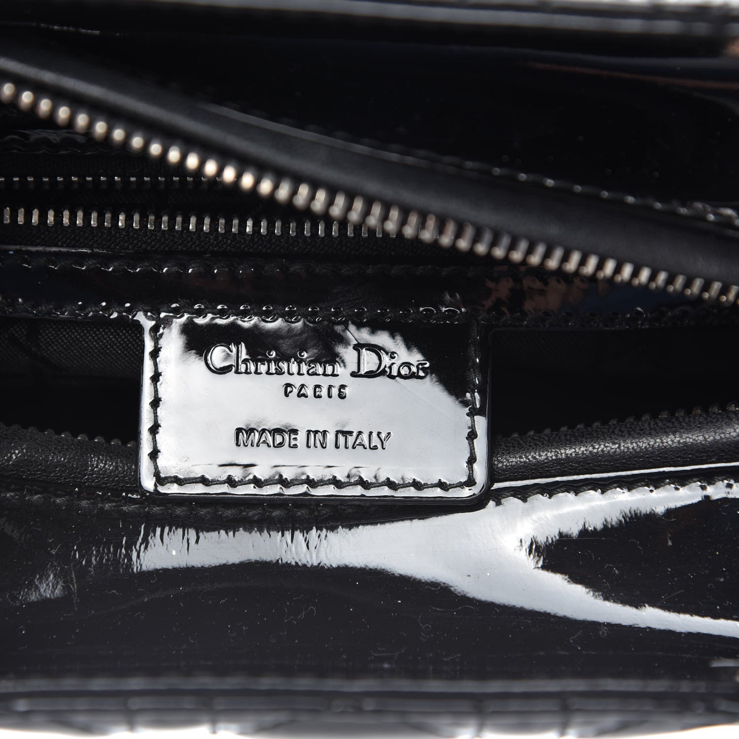 Christian Dior Patent Cannage Medium Lady Dior Black 8 of 10
