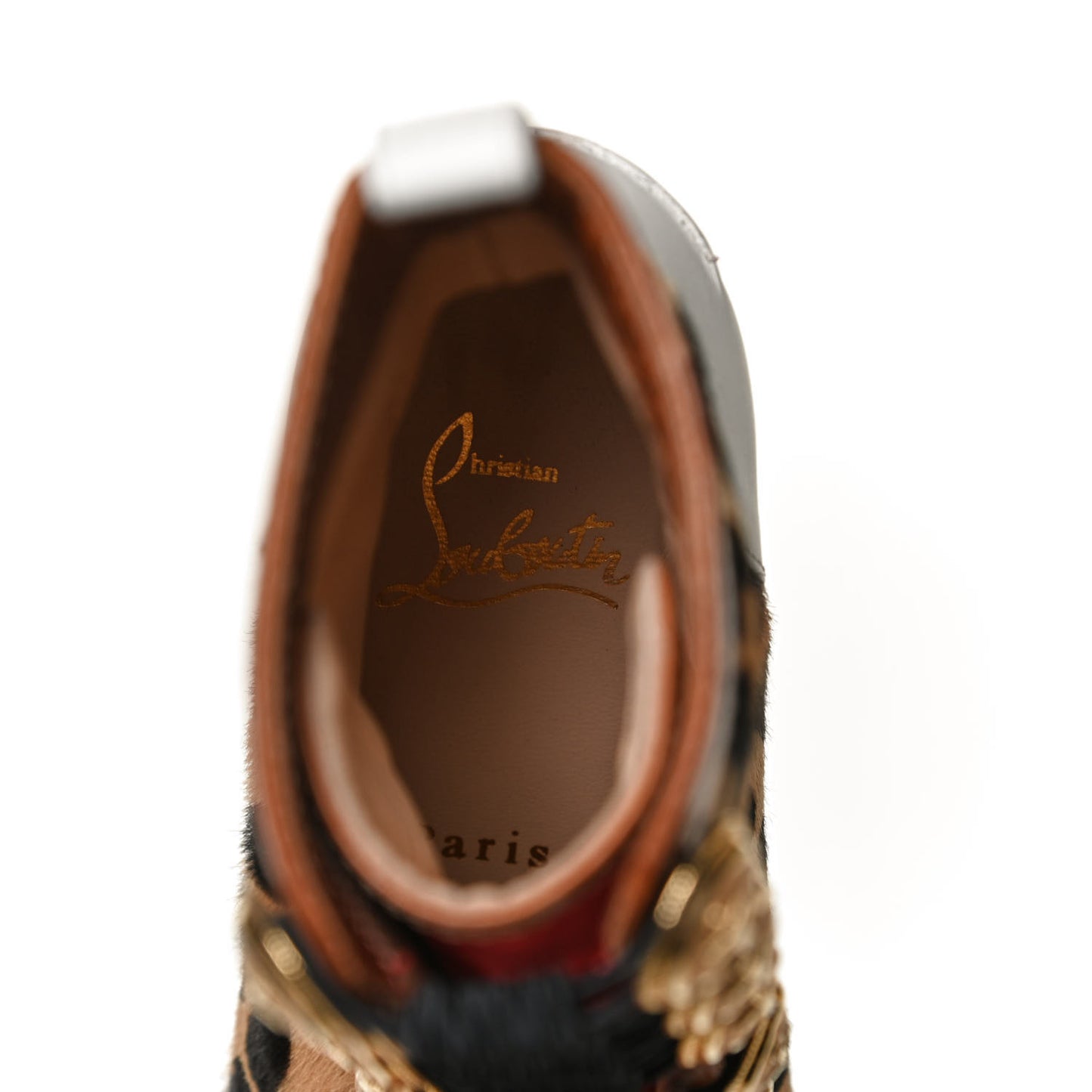 Calf Hair Leopard Print Who Dances 85 Ankle Boots 37.5 Gold Fauve