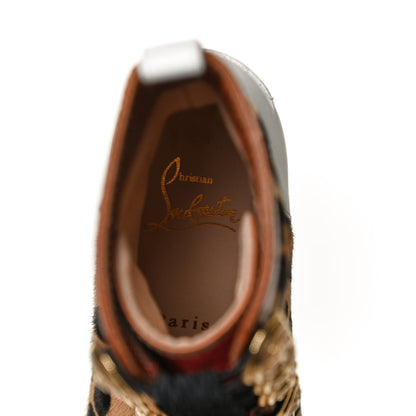 Christian Louboutin Calf Hair Leopard Print Who Dances 85 Ankle Boots 37.5 Gold Fauve 9 of 12