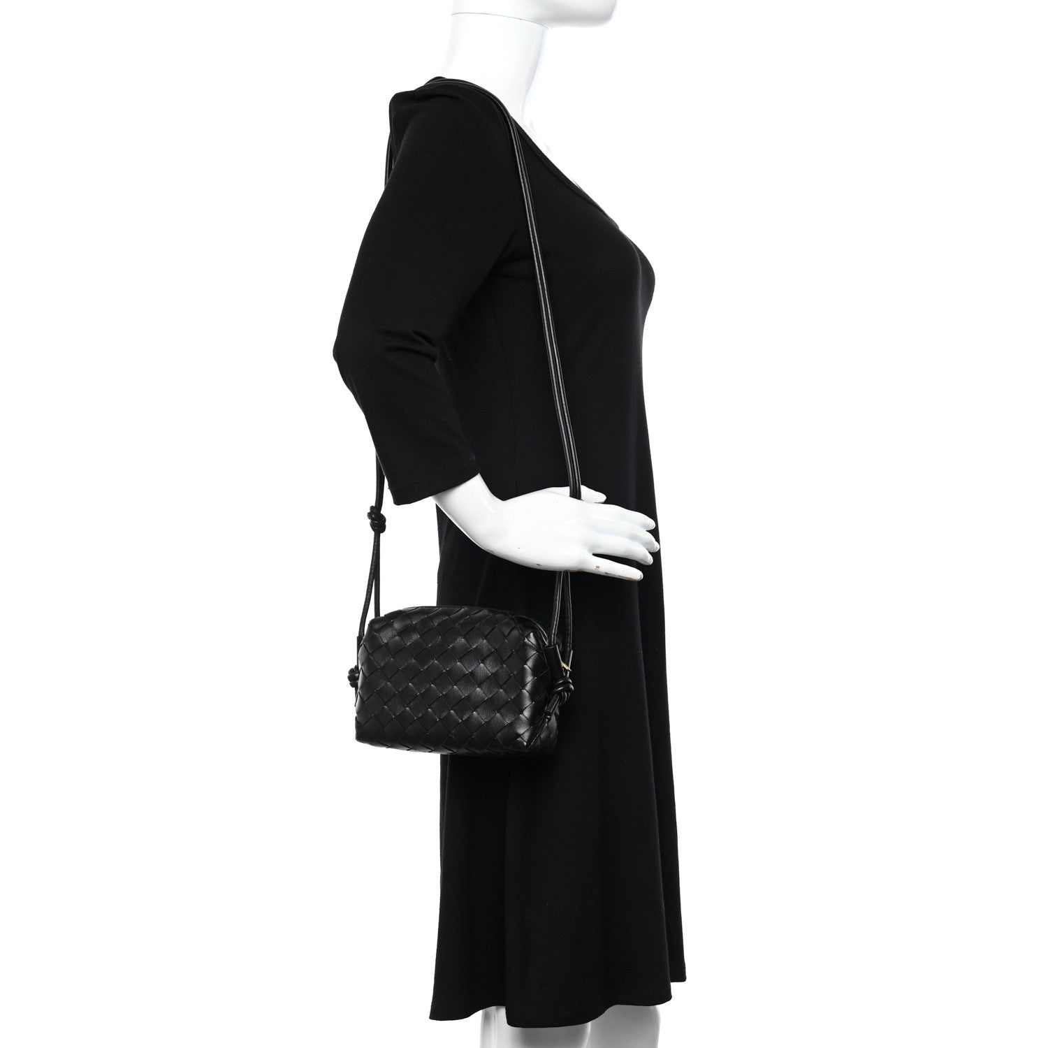 Bottega Veneta Nappa Intrecciato Mini Loop Camera Bag Black 2 of 10