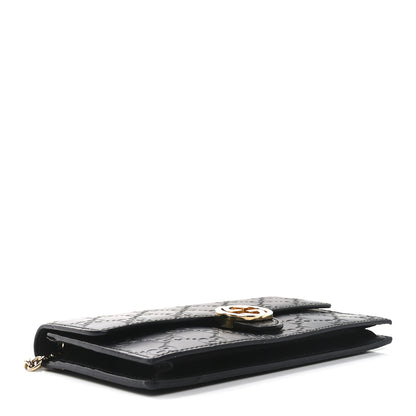 Gucci Guccissima Icon Chain Wallet Black 4 of 10