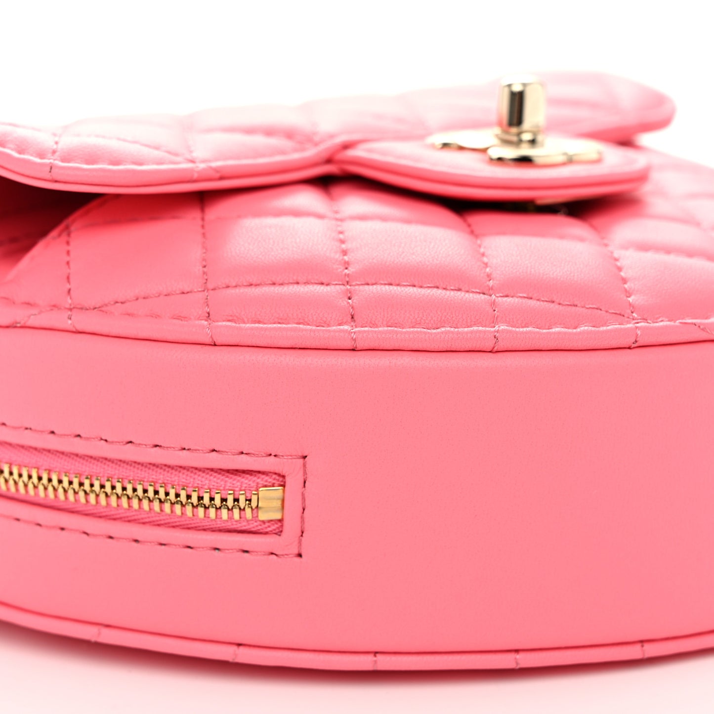 Lambskin Quilted CC In Love Heart Bag Pink