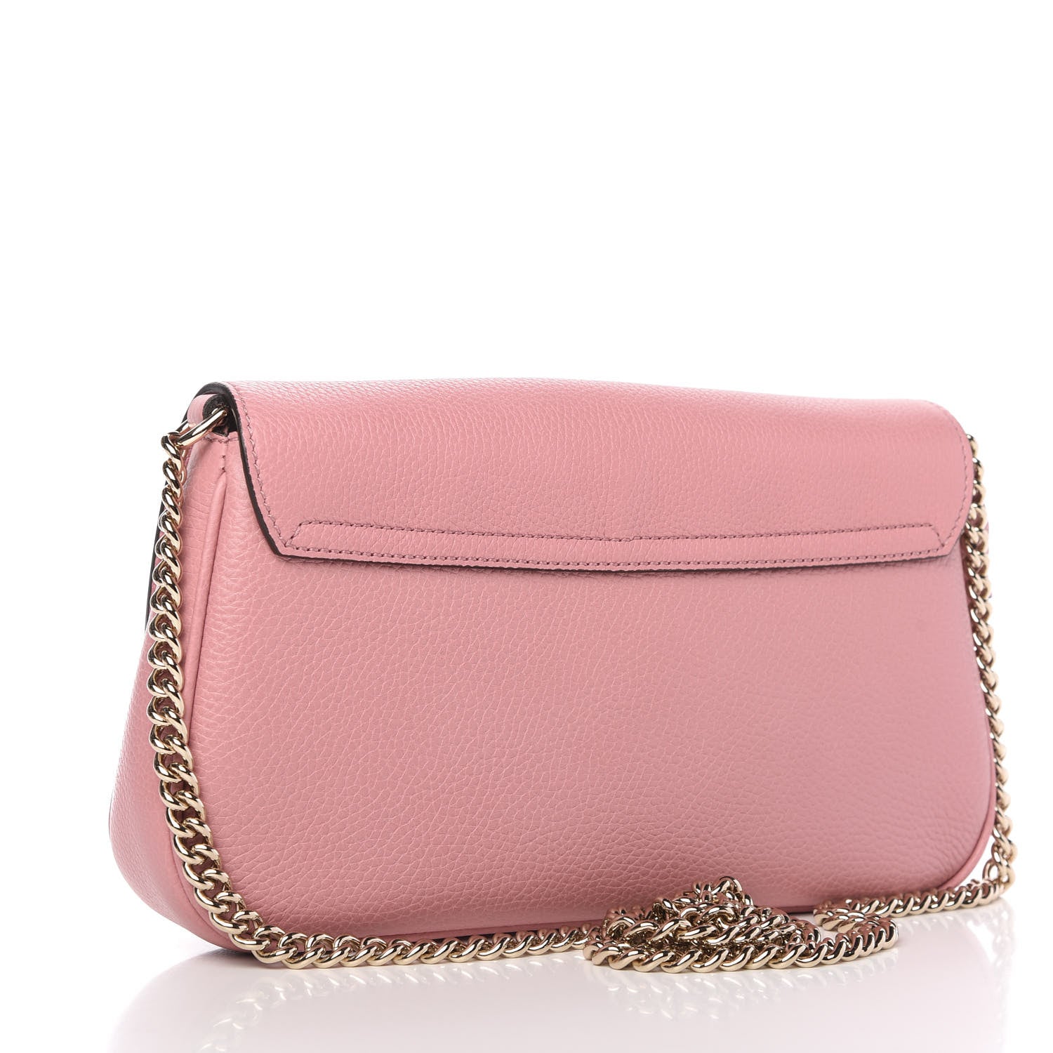 Gucci Pebbled Calfskin Medium Soho Flap Crossbody Pink 3 of 10
