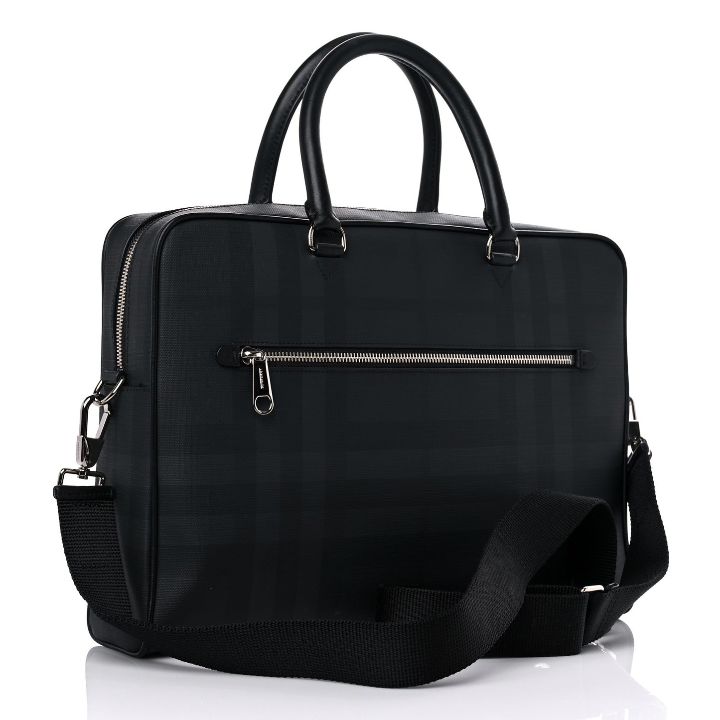 London Check Ainsworth Briefcase Dark Charcoal
