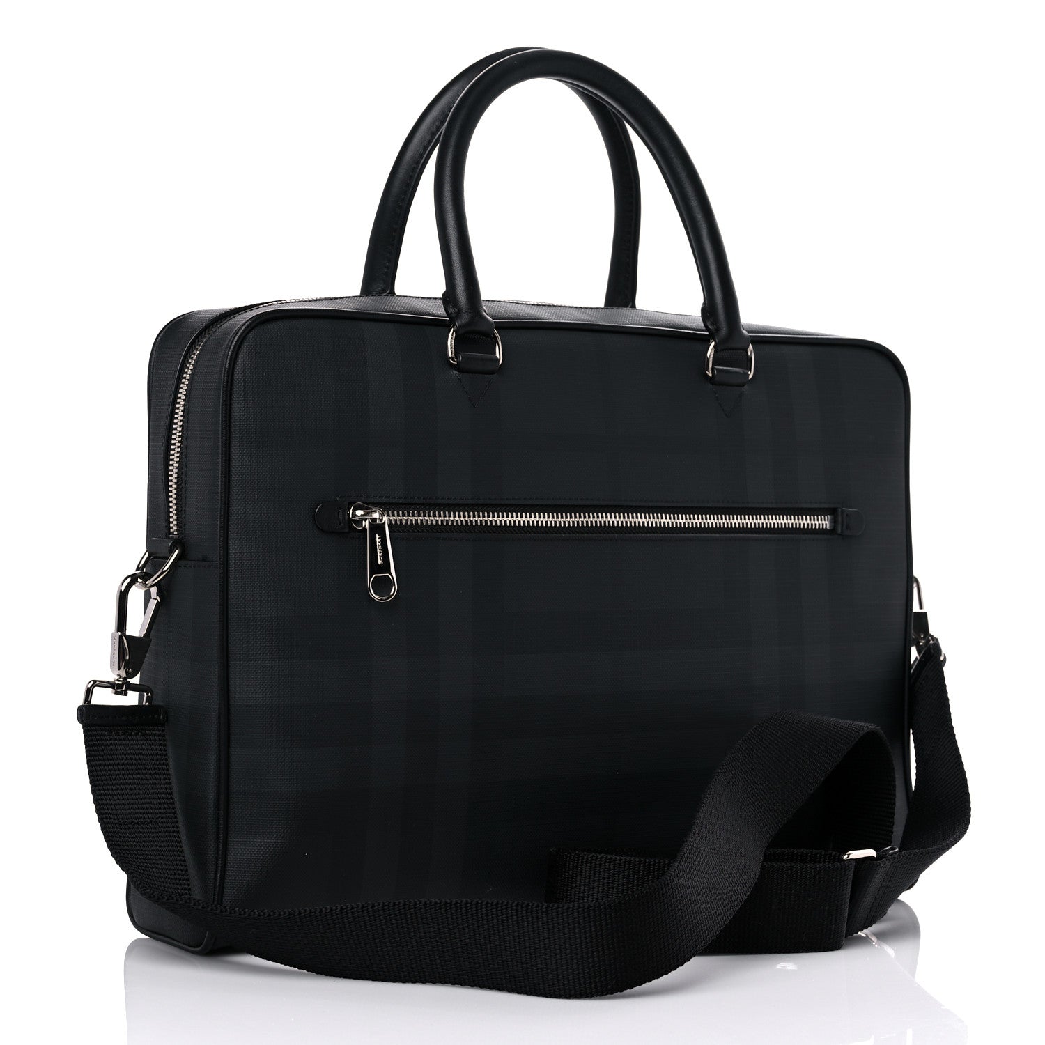 Burberry London Check Ainsworth Briefcase Dark Charcoal 3 of 8