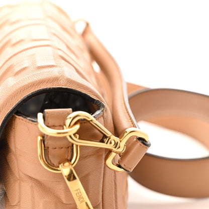 Fendi Nappa FF 1974 Embossed Baguette Miele Scuro 13 of 15