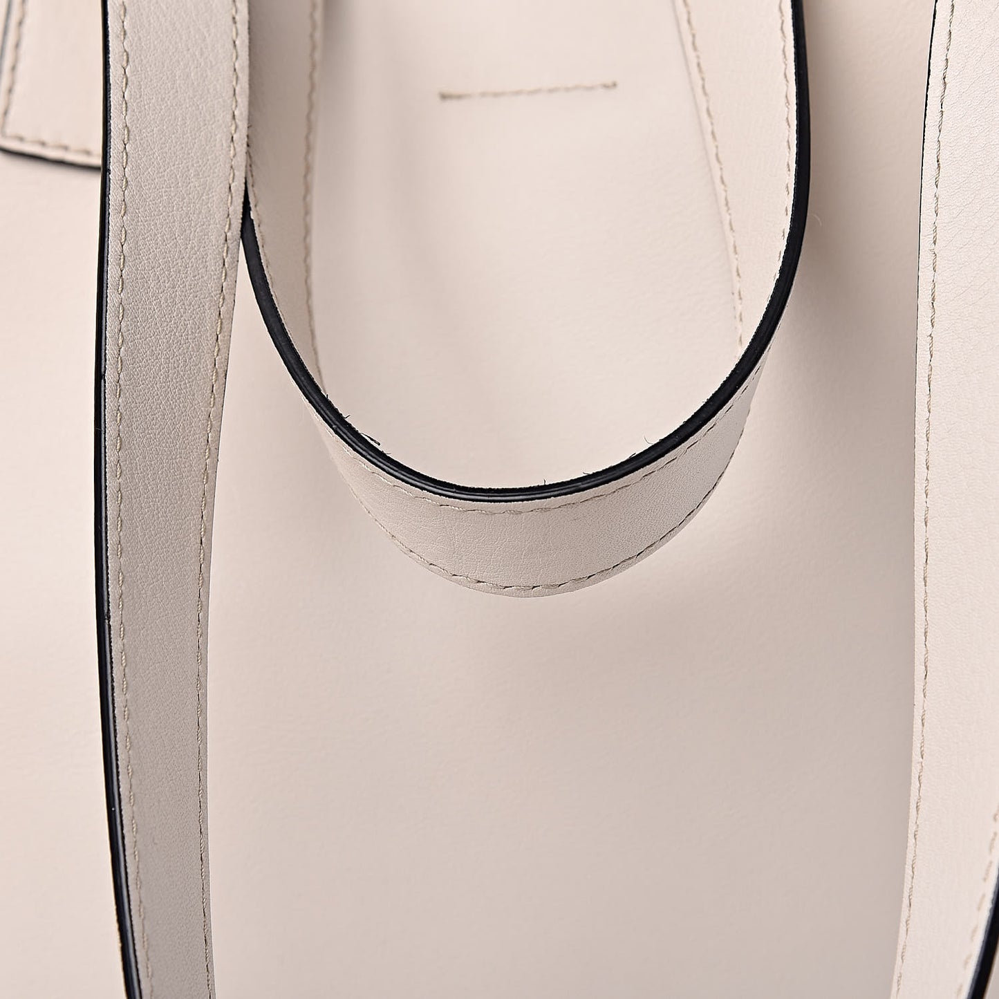 Calfskin Skull Perforated Tote Off White