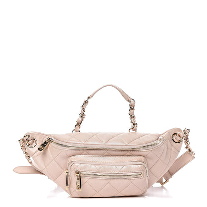Chanel Iridescent Calfskin Quilted All About Waist Belt Bag Beige 1 of 10