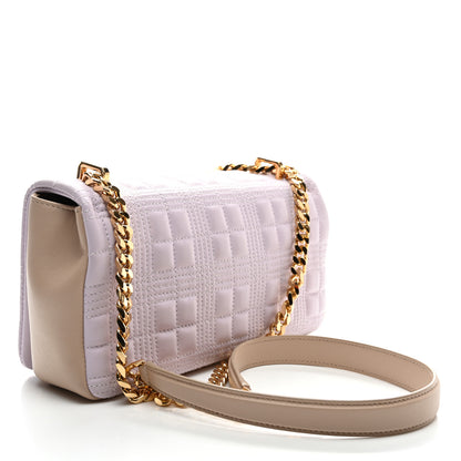 Burberry Lambskin Quilted Small Lola Bag Pale Thistle Soft Fawn 2 of 9