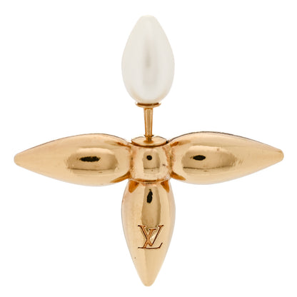 Louis Vuitton Pearl Louisette By Night Earrings Gold 4 of 4